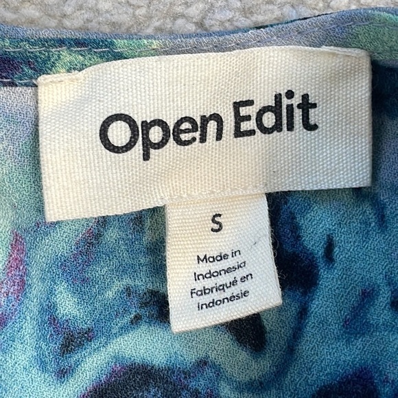 Open Edit Ruched Detail Midi Dress in Grey Blue Tie Dye Swirl Sz S - Picture 13 of 15